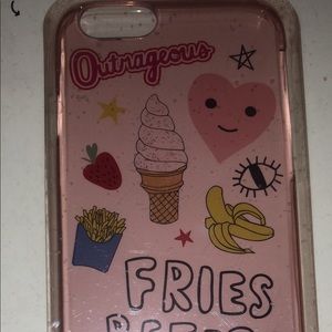 iPhone 6 pink phone case with stickers